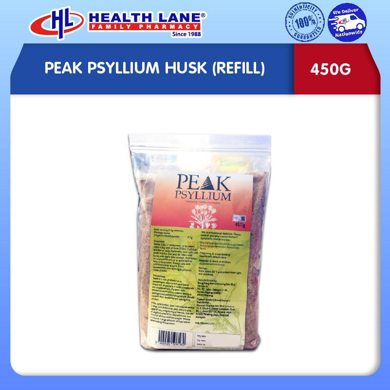 PEAK PSYLLIUM HUSK 450G (REFILL)